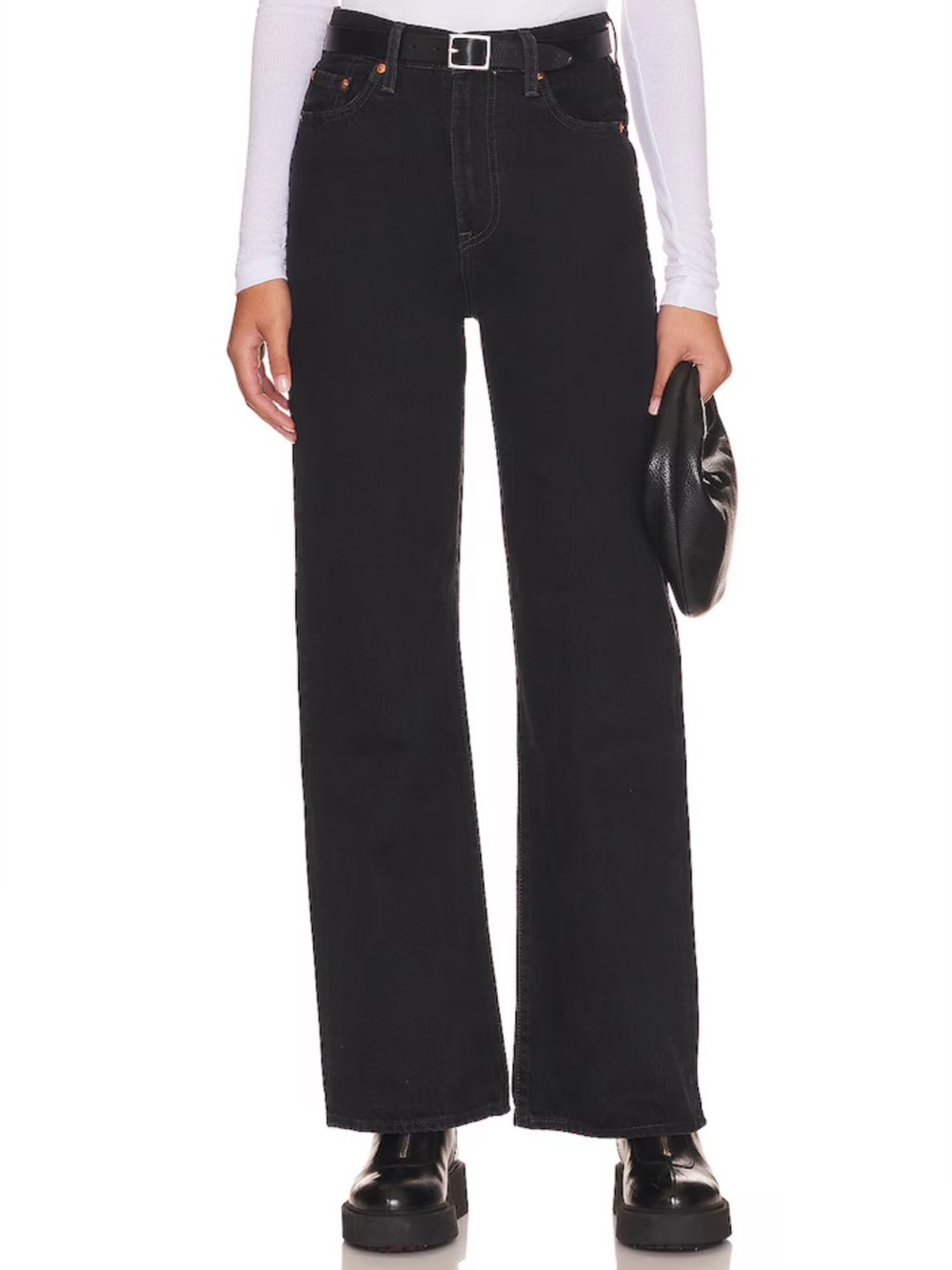 Levi's Women's Ribcage Straight Ankle High Rise Dark Jeans